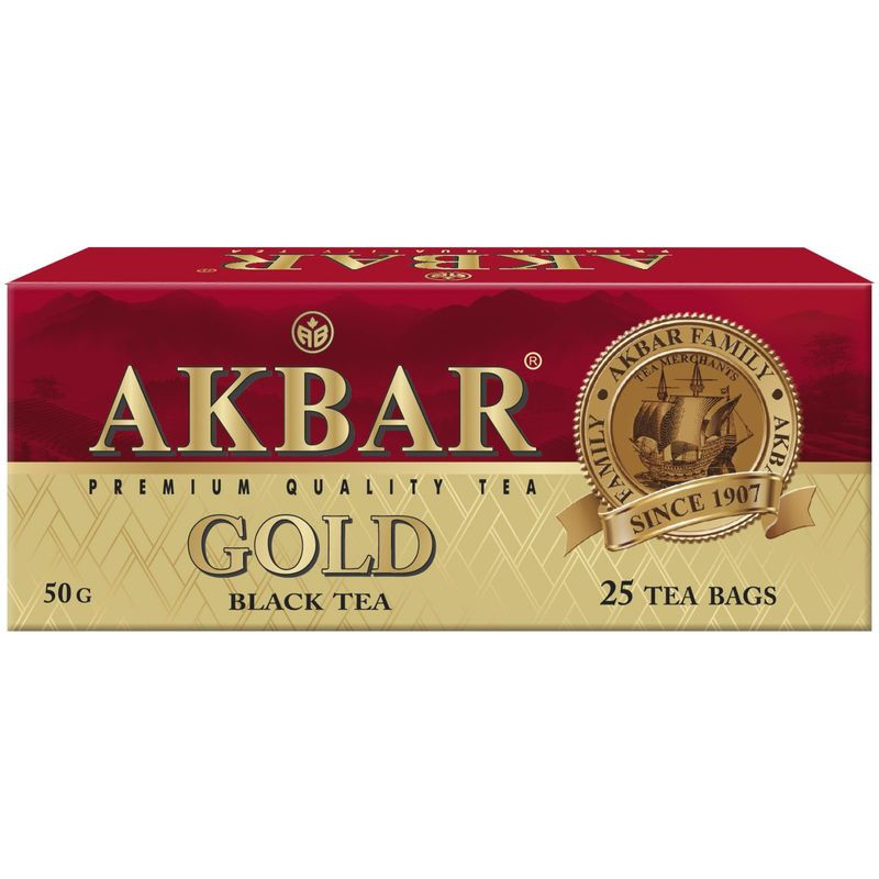 Изображение товара Чай Akbar Голд чёрный байховый цейлонский в пакетиках 25х2г