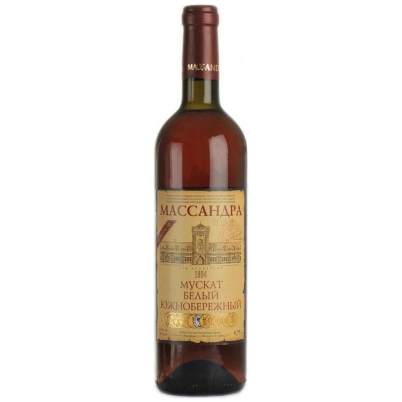 Изображение товара Массандра Мускат Белое сладкое вино 16% 750мл Россия