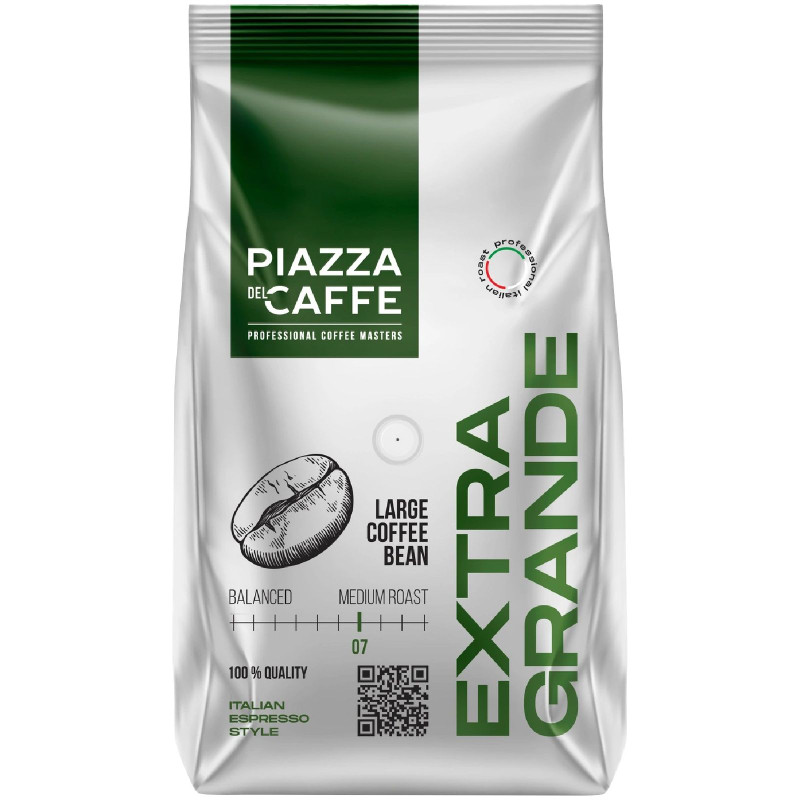 Изображение товара Кофе Piazza Del Caffe Экстра Гранде жареный в зернах, 800г