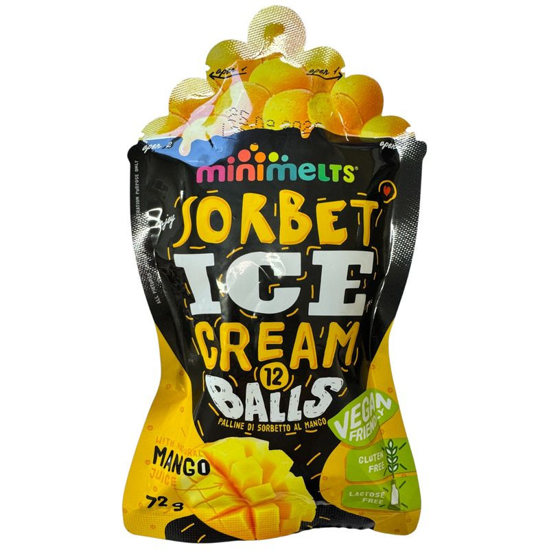 Изображение товара Мороженое сорбет манго Minimelts 72г натуральный освежающий десерт