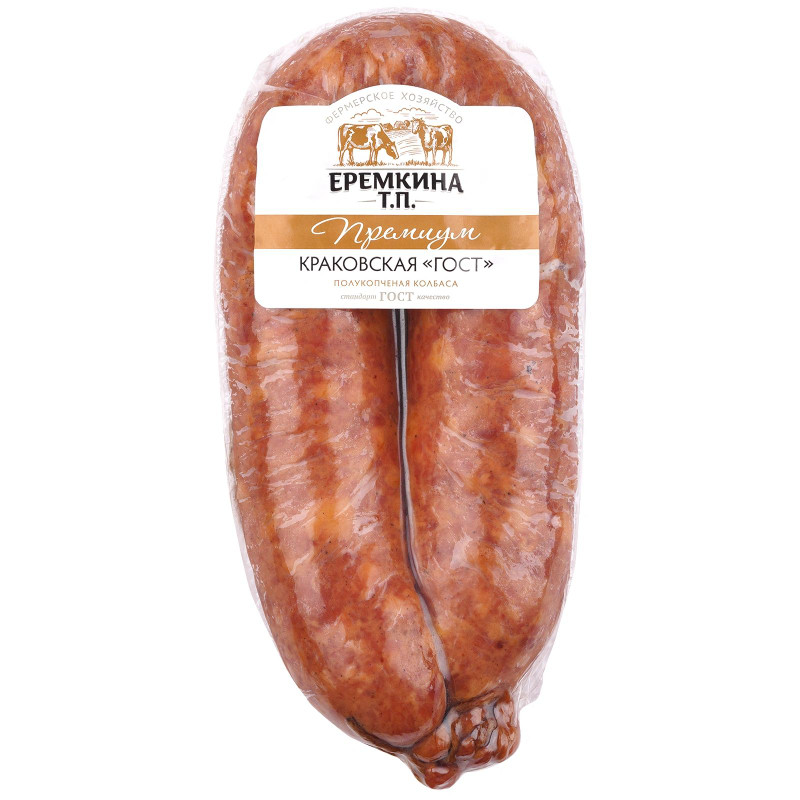 Изображение товара Колбаса Ерёмкина Т.П Краковская полукопченая 300г