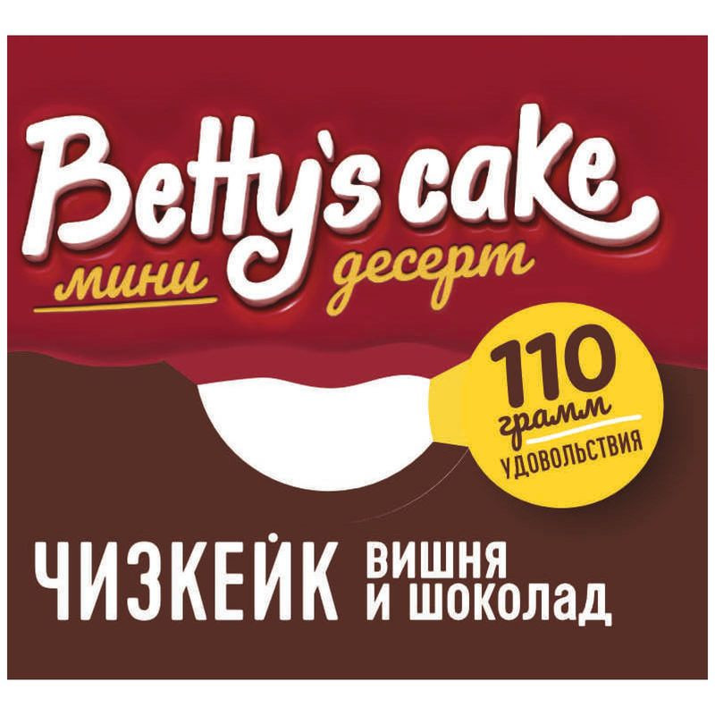 Изображение товара Пирог сыроческий Betty's Cake вишня и шоколад 110 г сырный десерт