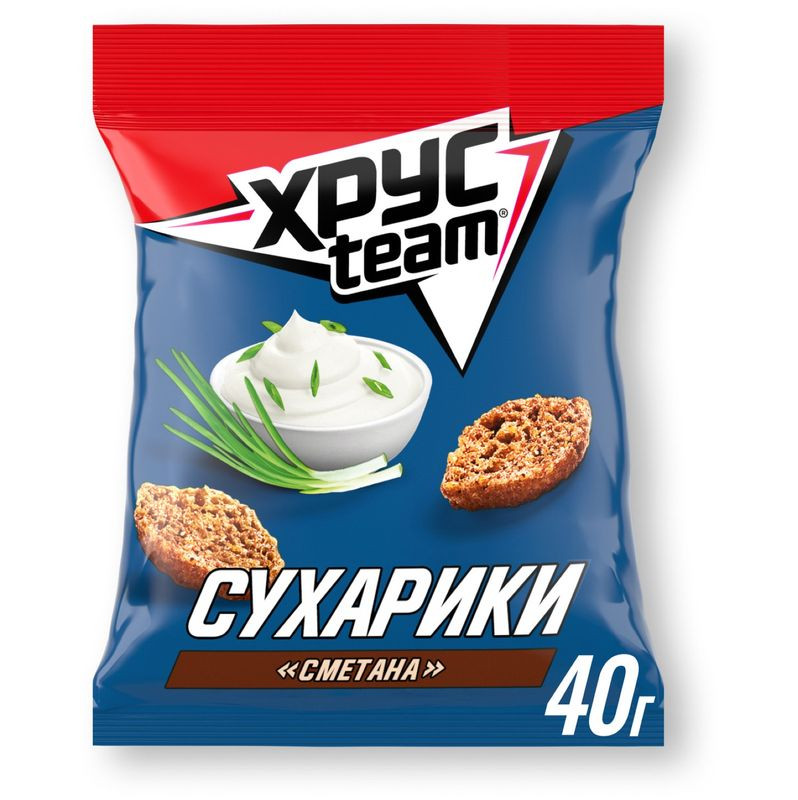 Изображение товара Сухарики Хрусteam Сметана, 40г