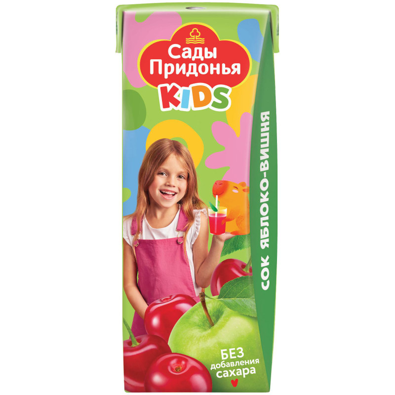 Изображение товара Сок Сады Придонья Kids яблочно-вишневый с 5 месяцев, 200мл