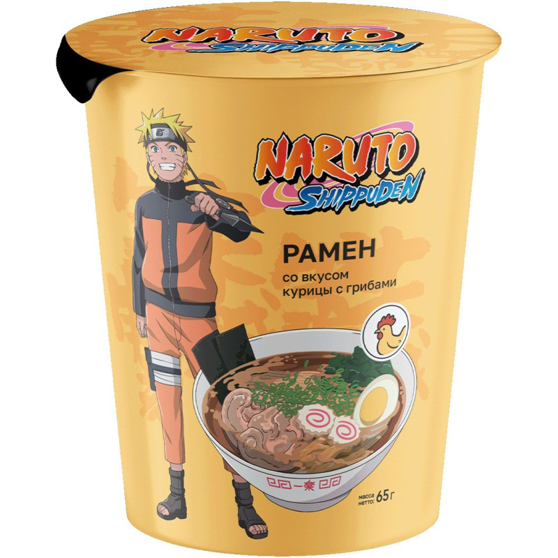 Изображение товара Лапша Naruto рамен курица-грибы, 65г