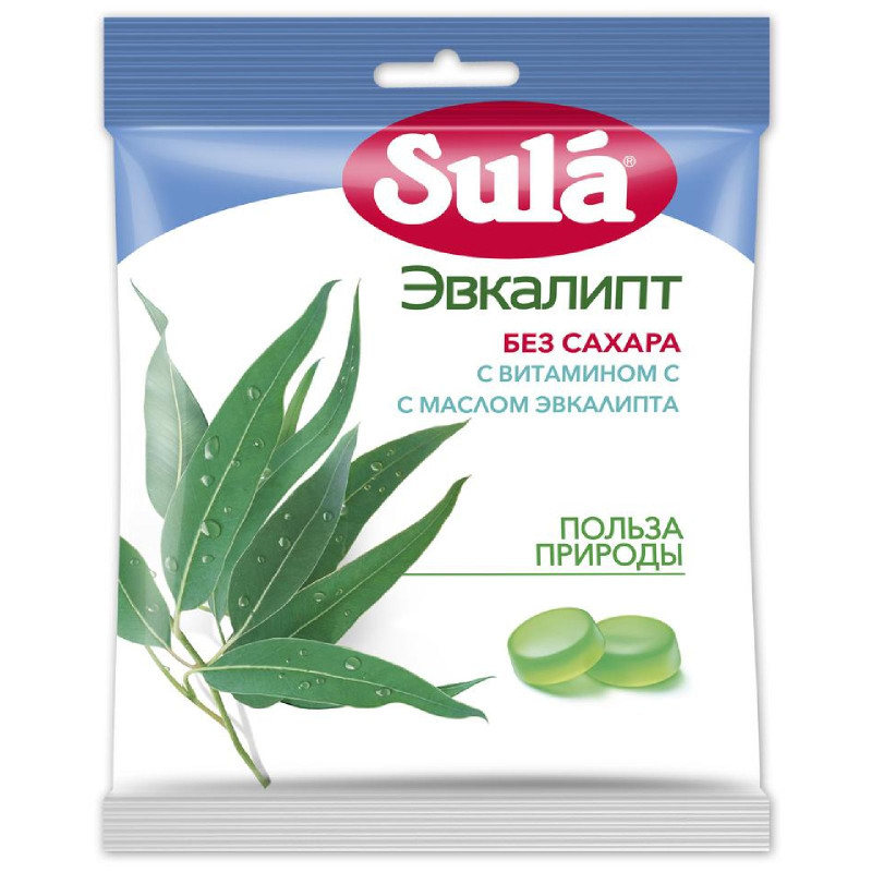 Изображение товара Карамель Sula эвкалипт без сахара, 60г