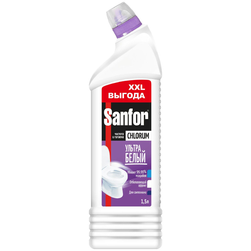 Изображение товара Средство Sanfor Chlorum санитарно-гигиеническое, 1.5л