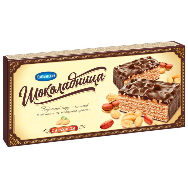 Изображение товара Вафельный торт Шоколадница с арахисом 230 г вкусный десерт