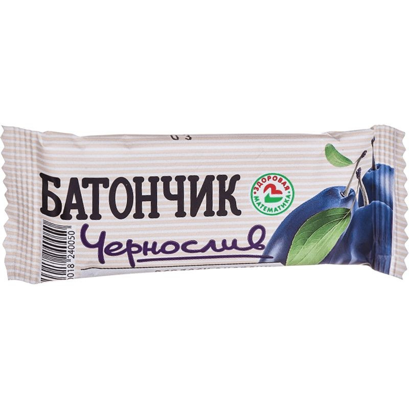 Изображение товара Батончик Здоровая Математика фруктовый на основе чернослива, 30г