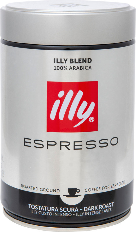 Изображение товара Кофе Illy эспрессо молотый 100% арабика тёмной обжарки, 250г