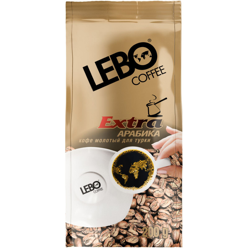 Изображение товара Кофе Lebo Extra арабика молотый 200 г - наслаждение в каждой чашке