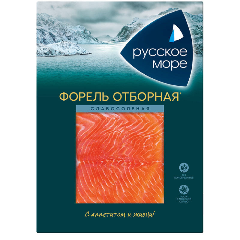 Изображение товара Форель Русское Море филе-ломтики слабосолёная, 120г