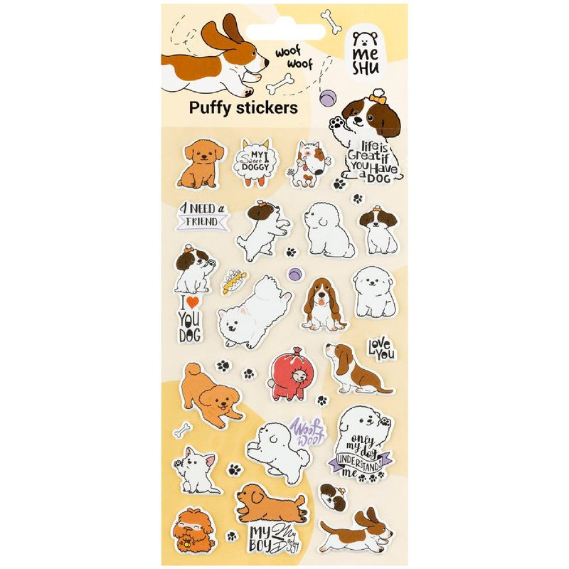 Изображение товара Объёмные наклейки Meshu в ассортименте для декорирования