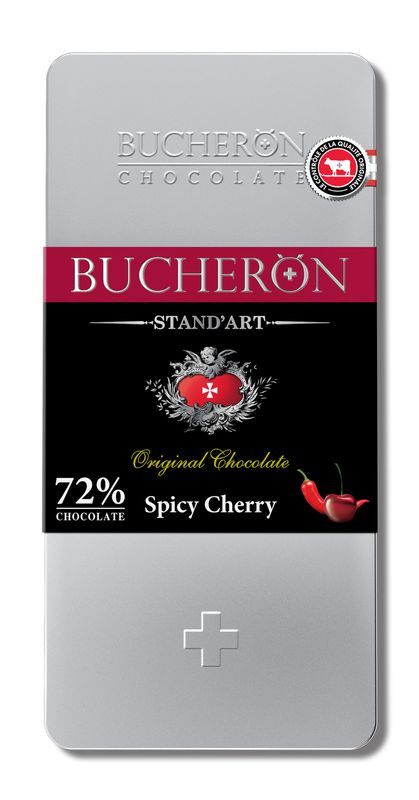 Изображение товара Шоколад горький Bucheron с вишней и перцем чили 100g