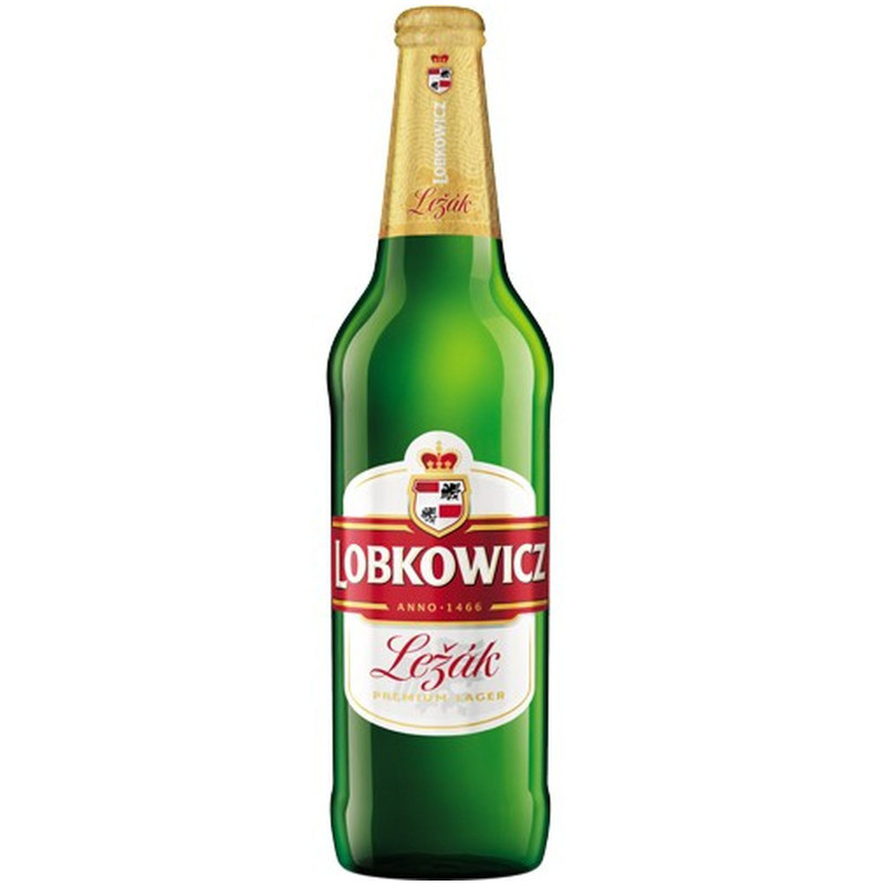 Изображение товара Пиво Lobkowicz Premium Lezak светлое фильтрованное пастеризованное 4.7%, 500мл