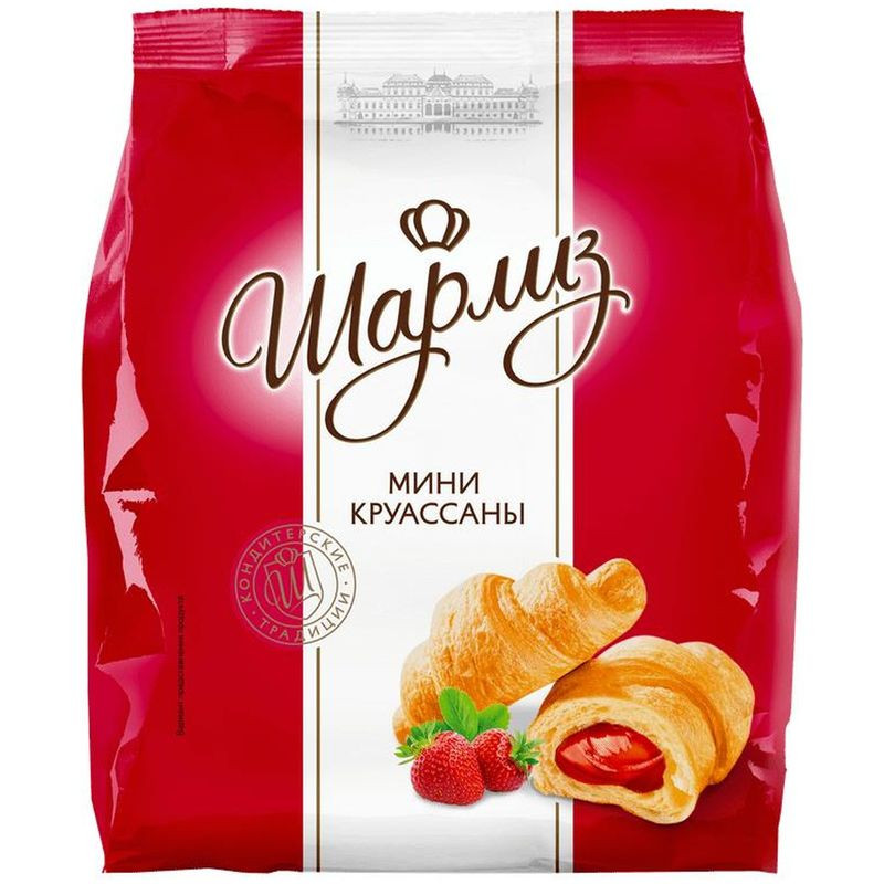 Изображение товара Мини-круассан Шарлиз с клубничной начинкой 200 г свежесть и вкус