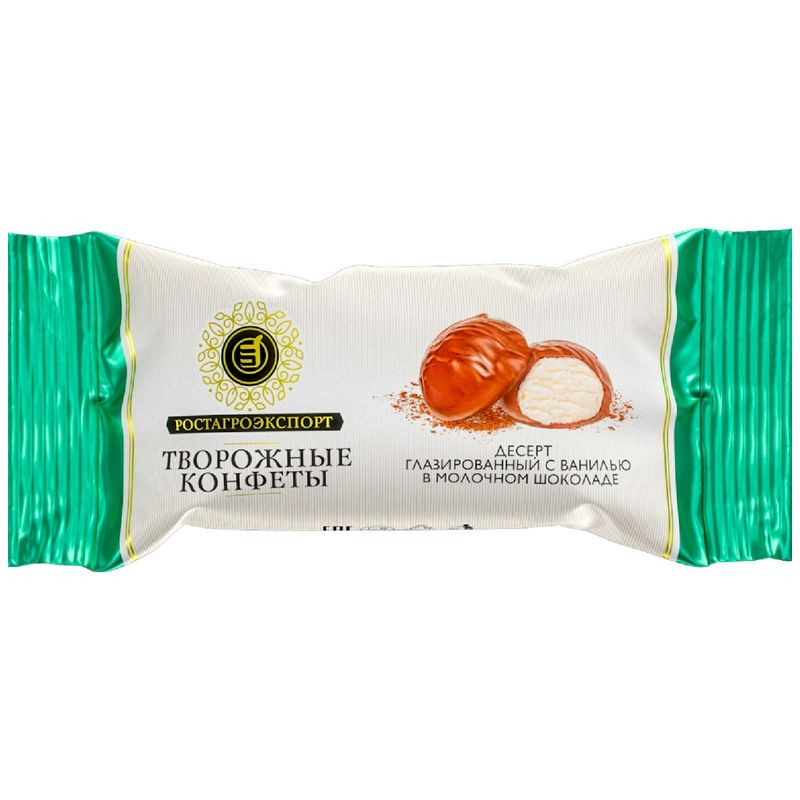 Изображение товара Ростагроэкспорт десерт глазированный с ванилью и молочным шоколадом 40г