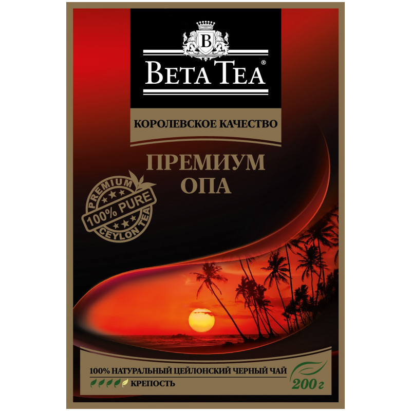 Изображение товара Чай Beta Tea Королевское качество Премиум ОПА чёрный байховый листовой 200г