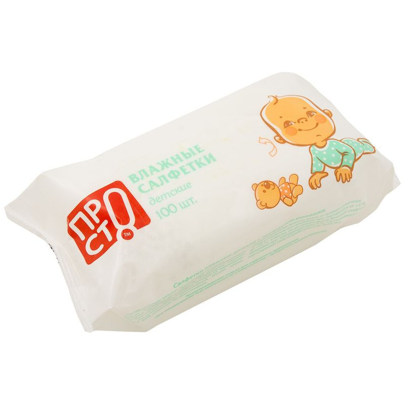 Изображение товара Салфетки влажные детские с ромашкой Пр!ст, 100шт