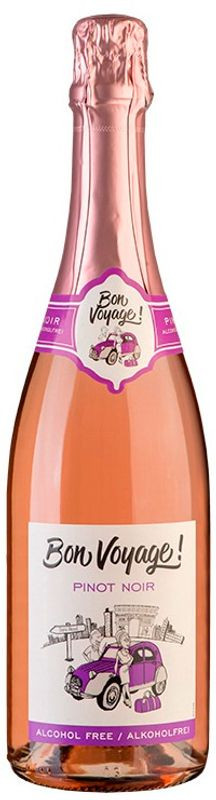 Изображение товара Безалкогольное сладкое розовое вино Bon Voyage Пино Нуар 750 мл Германия