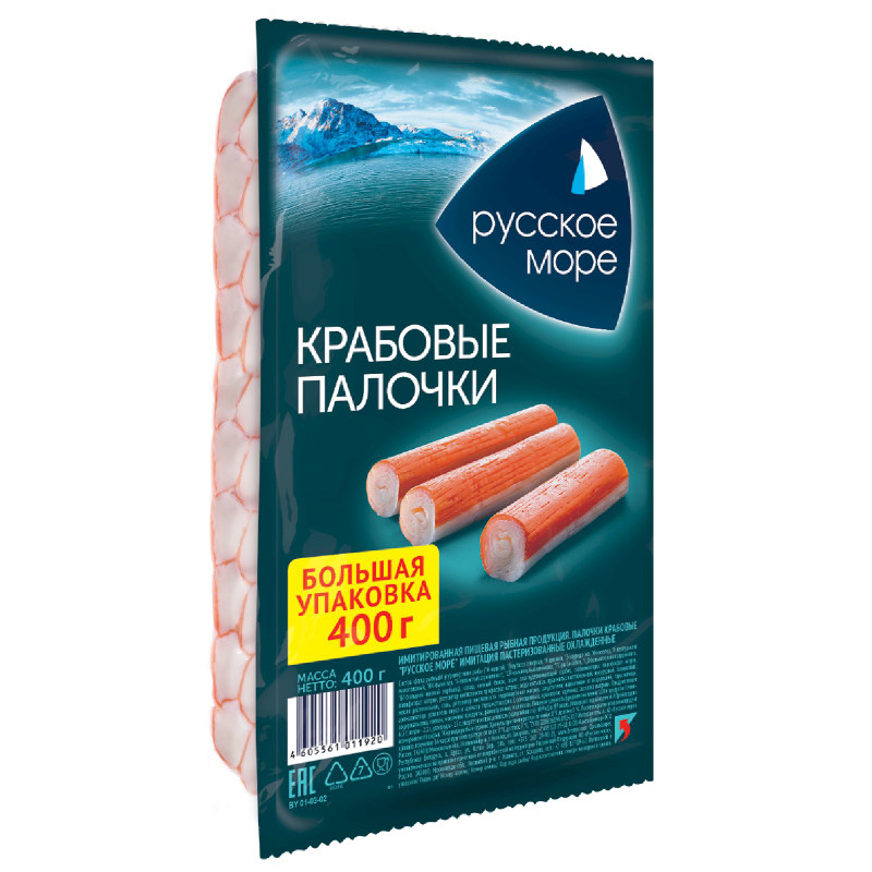 Изображение товара Крабовые палочки Русское море охлаждённые, 400г