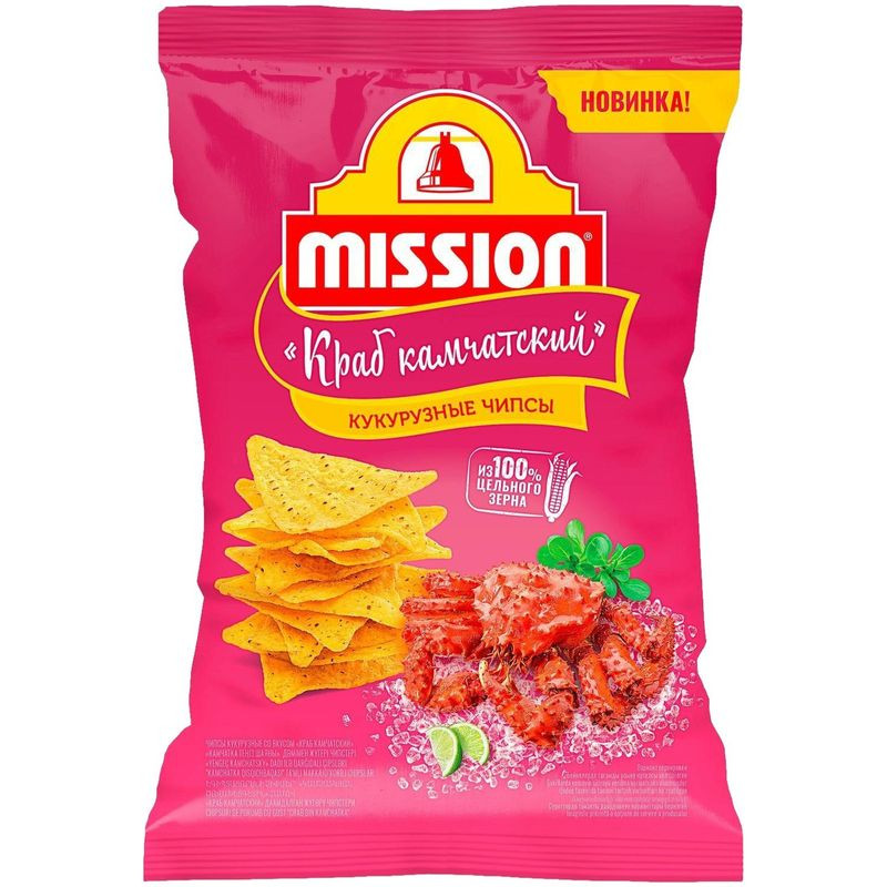 Изображение товара Чипсы Mission кукурузные со вкусом камчатского краба 90г