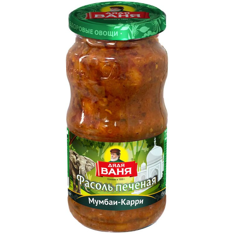 Изображение товара Фасоль Дядя Ваня Мумбаи-Карри печёная 470г натуральный овощной консерв