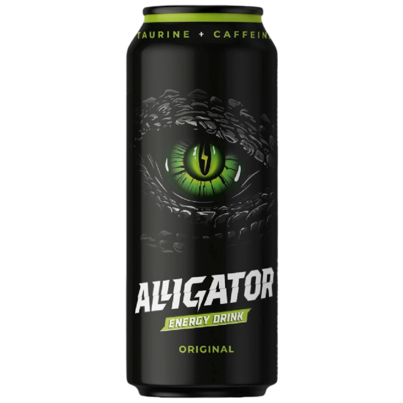 Изображение товара Энергетический напиток газированный Alligator Original безалкогольный, 450мл