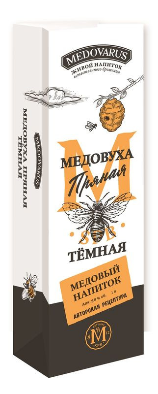 Медовуха Medovarus Пряная тёмная 5.8%, 1л - купить с доставкой в Москве в Перекрёстке - 4119081