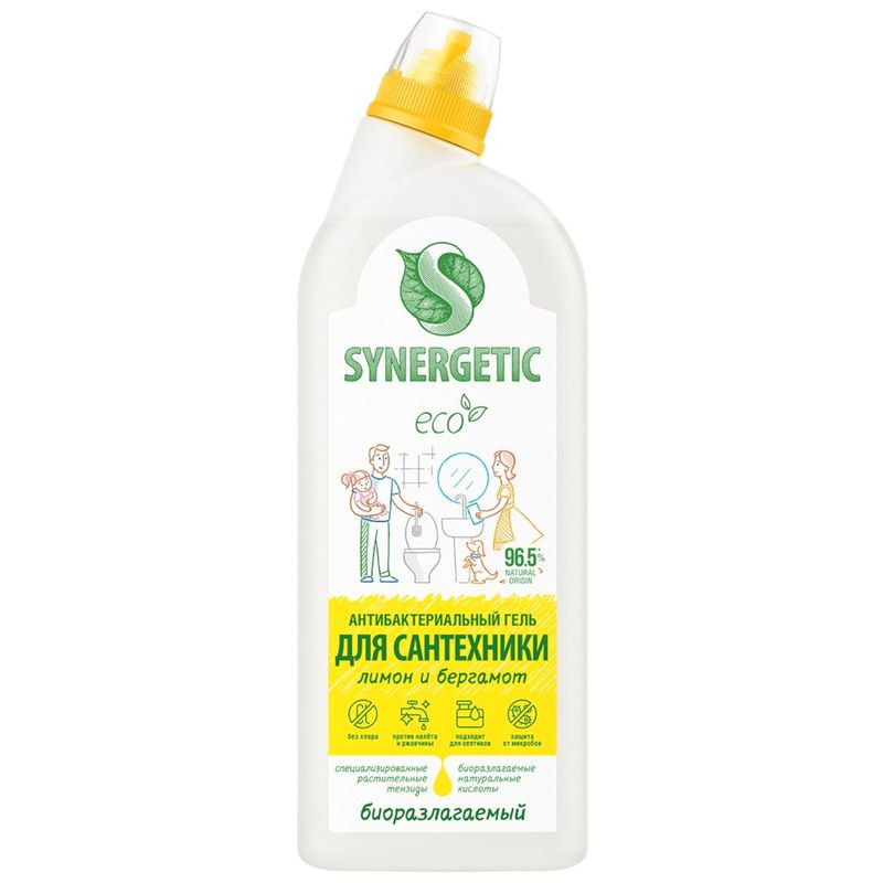 Изображение товара Биоразлагаемое средство для мытья сантехники Synergetic Кристальная чистота 700мл