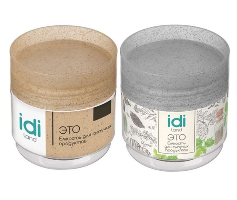 Изображение товара Емкость Idi Land для продуктов сыпучих 0, 5л - прочный пластиковый контейнер для хранения