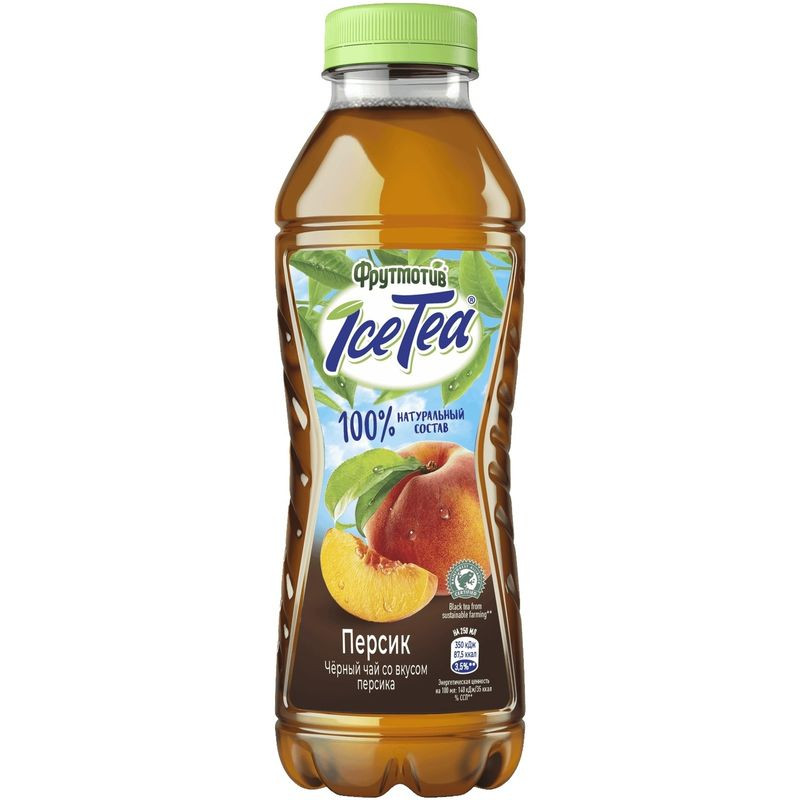 Изображение товара Напиток сокосодержащий Фрутмотив Чёрный чай персик негазированный 500мл