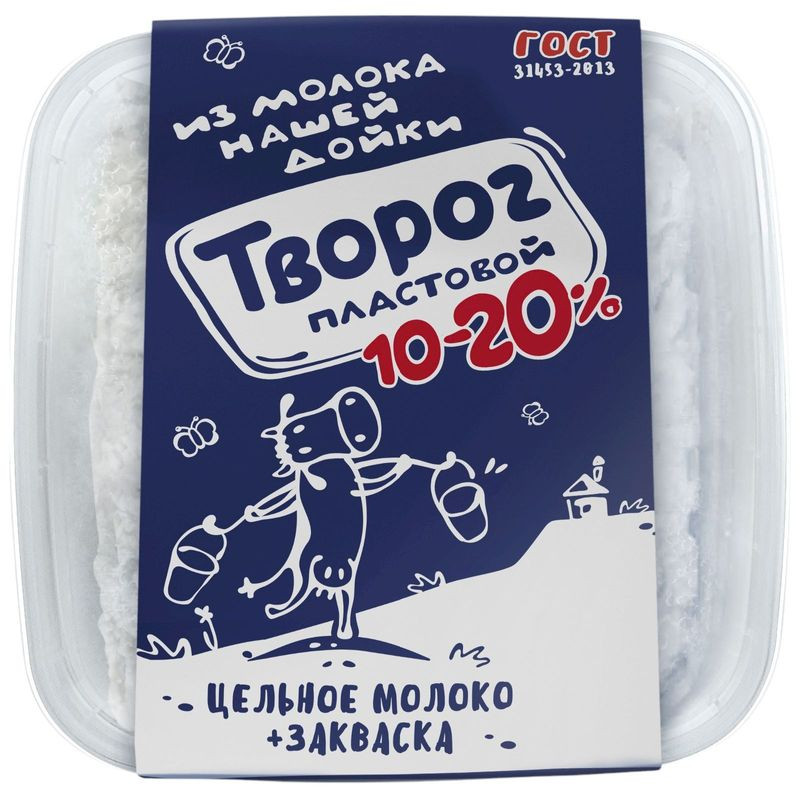Изображение товара Творог Из Молока Нашей Дойки с натуральным вкусом и высокой рассыпчатостью 350г