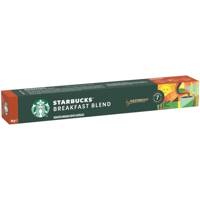 Изображение товара Кофе в капсулах Starbucks Nespresso Breakfast натуральный жареный молотый, 56г