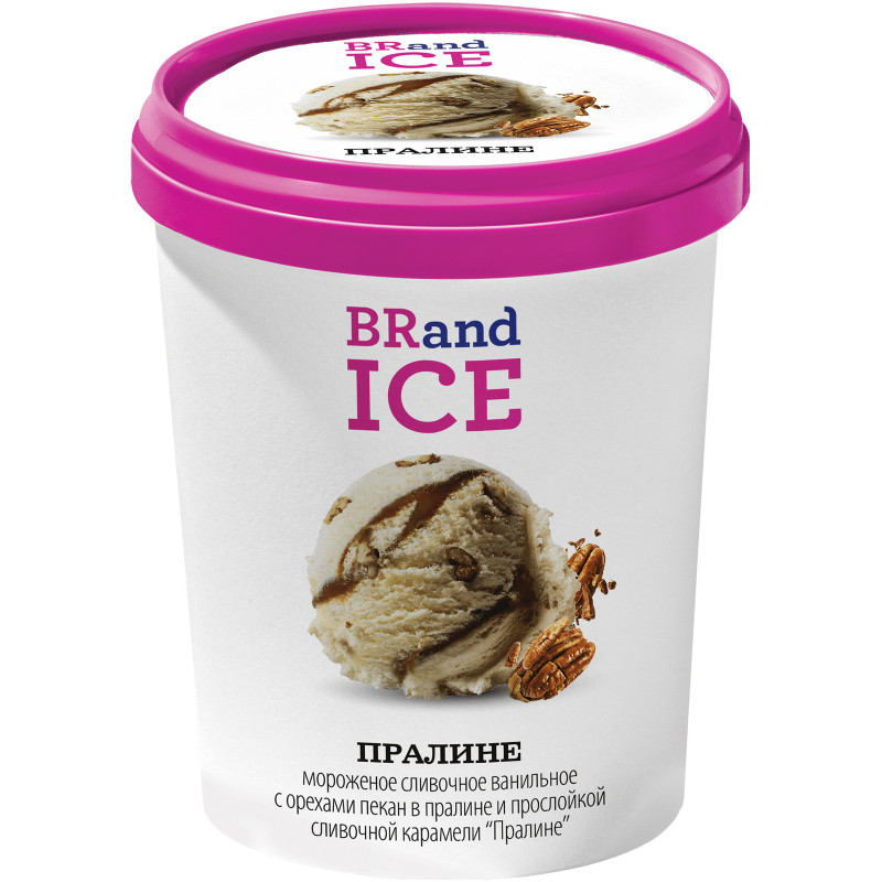 Изображение товара Мороженое Brand Ice Пралине сливочное ваниль-орех пекан-пралине 12%, 600г