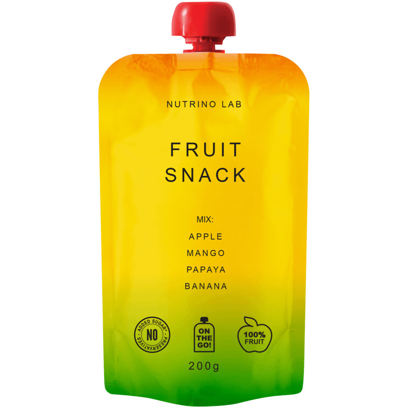 Изображение товара Пюре Nutrino Lab фруктовое яблоко манго папайя банан, 200г