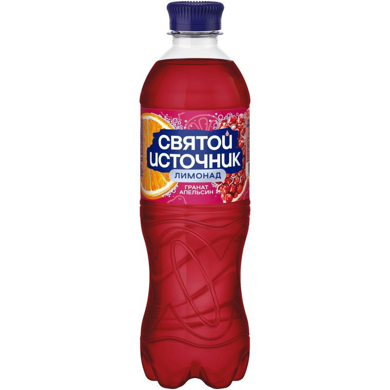 Изображение товара Газированный напиток Святой Источник со вкусом граната и апельсина 500 мл