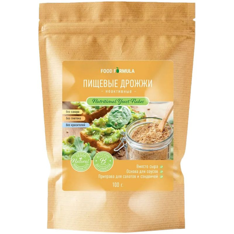Изображение товара Пищевая сухие дрожжи Food Formula 100 г для здоровья и кулинарии