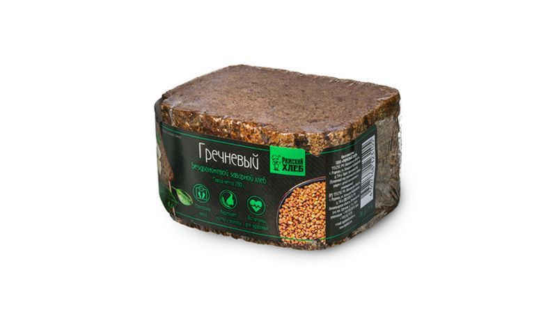 Изображение товара Рижский Гречневый хлеб бездрожжевой 280г натуральный продукт