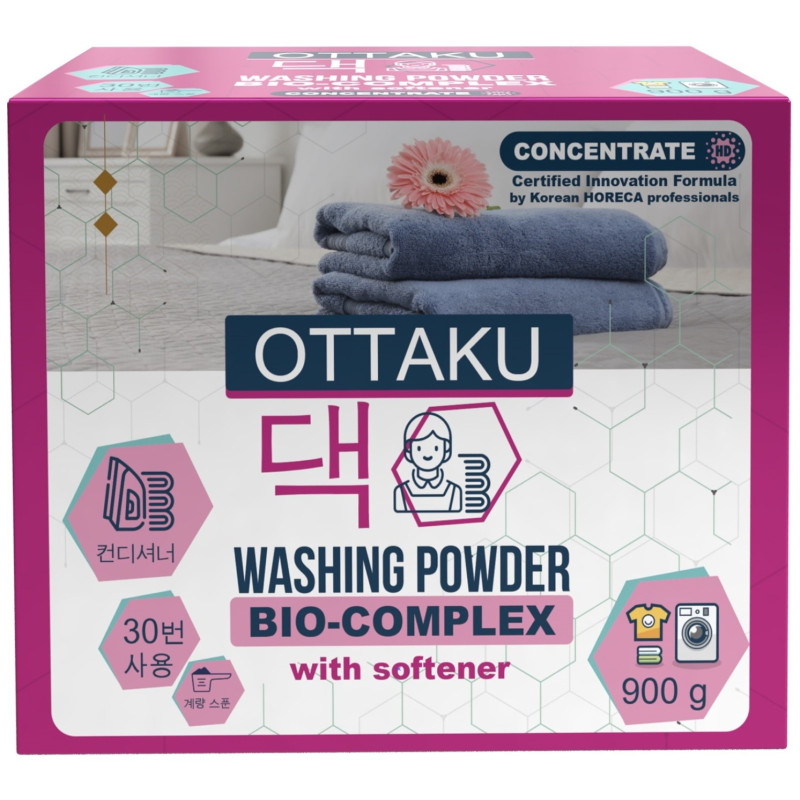 Изображение товара Порошок Ottaku Bio-complex концентрированный универсальный стиральный с кондиционером, 900г