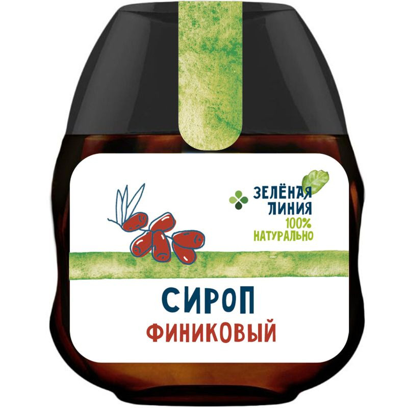 Изображение товара Финиковый сироп Зелёная Линия 240 мл натуральный без сахара