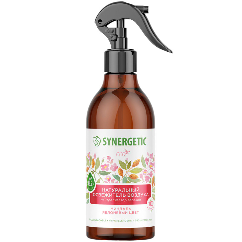 Изображение товара Освежитель воздуха Synergetic нейтрализатор запахов миндаль и яблоневый цвет, 380мл
