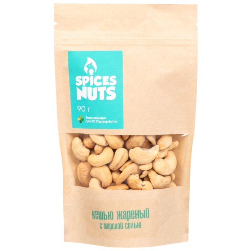 Изображение товара Кешью Spices Nuts жареный с морской солью 90г натуральные орехи