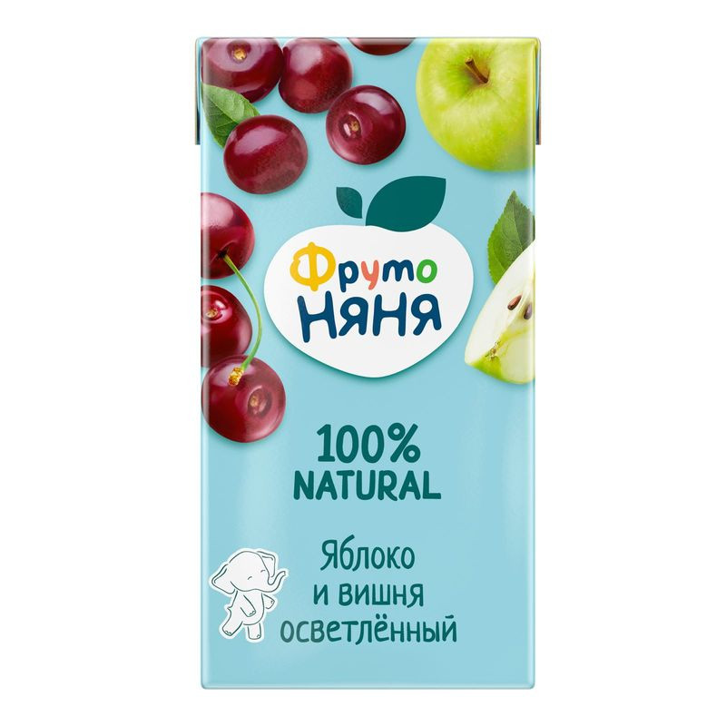 Изображение товара Нектар ФрутоНяня яблоко-вишня 500 мл для детей от 3 лет натуральный безопасный