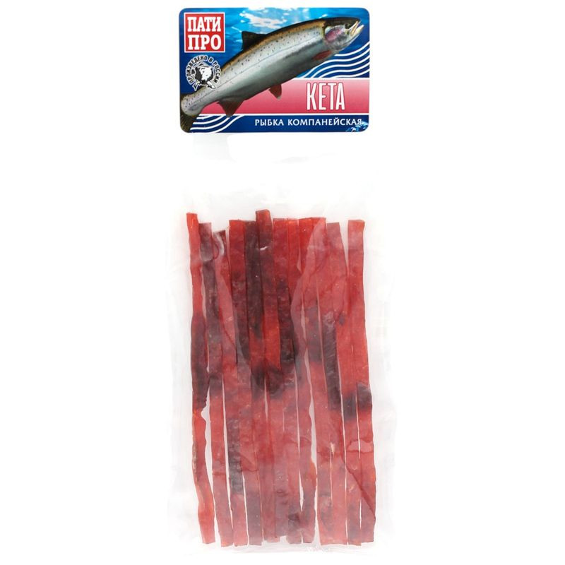 Изображение товара Кета Патипро соломка сушёно-вяленая 40 г натуральная рыба закуска