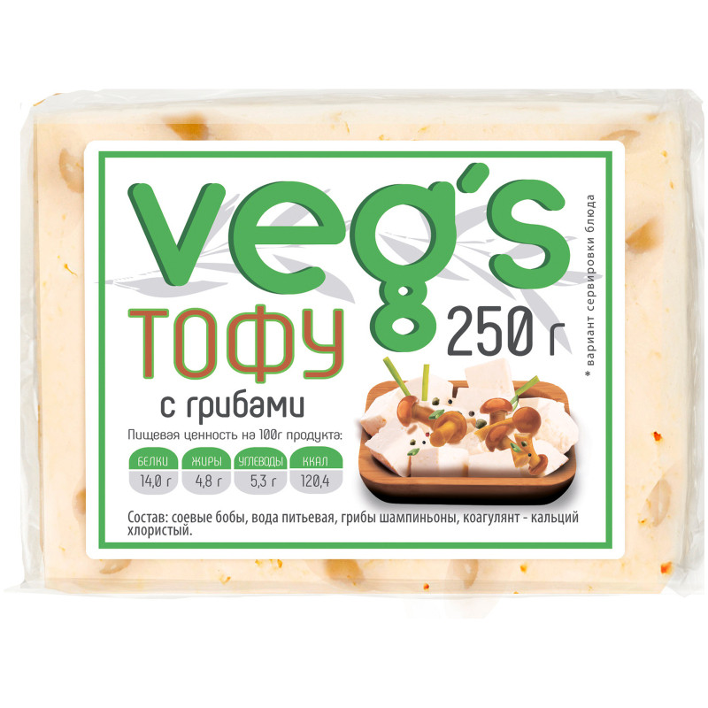 Изображение товара Тофу Vegs с грибами, 250г
