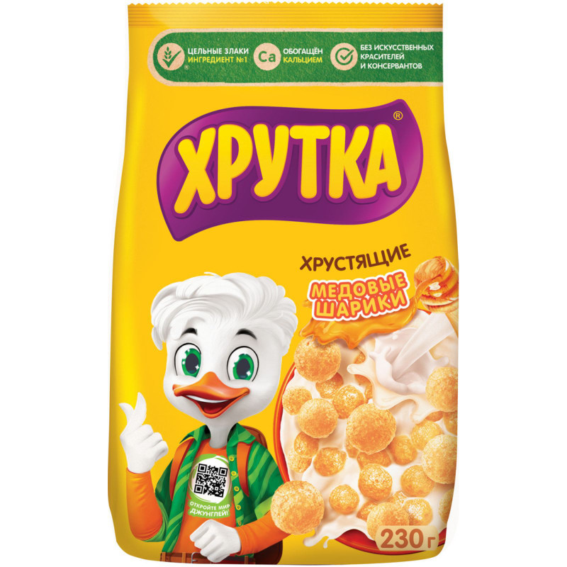 Изображение товара Шарики Nestlé Хрутка мультизлаковые медовые, 230г