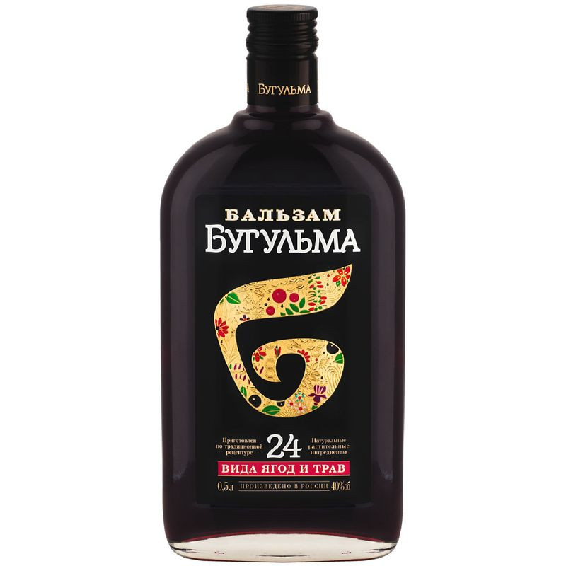 Изображение товара Бальзам Бугульма 40% 500 мл - пряный алкогольный напиток с натуральными травами