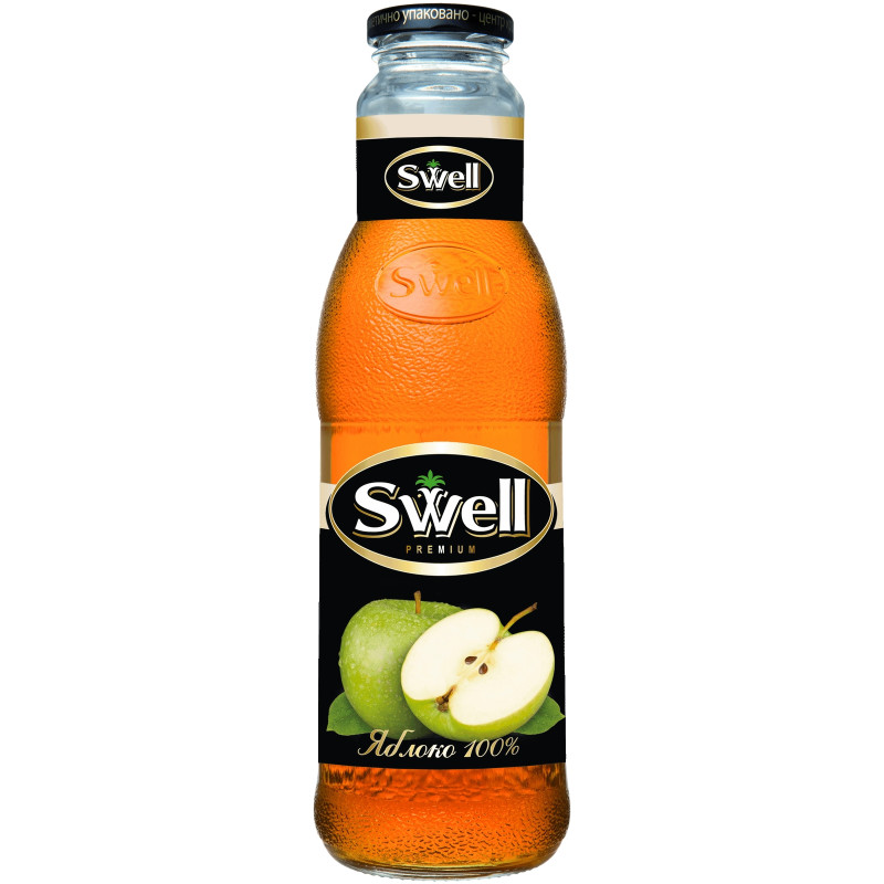 Изображение товара Сок Swell яблочный осветленный стерилизованный, 750мл