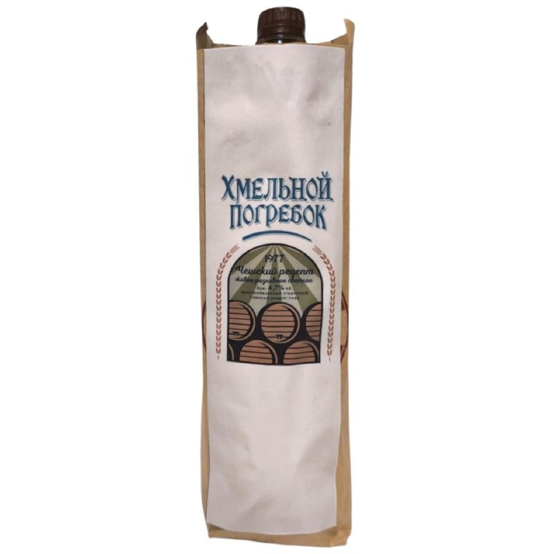 Изображение товара Пиво Хмельной Погребок Чешский рецепт светлое фильтрованное 1,3л